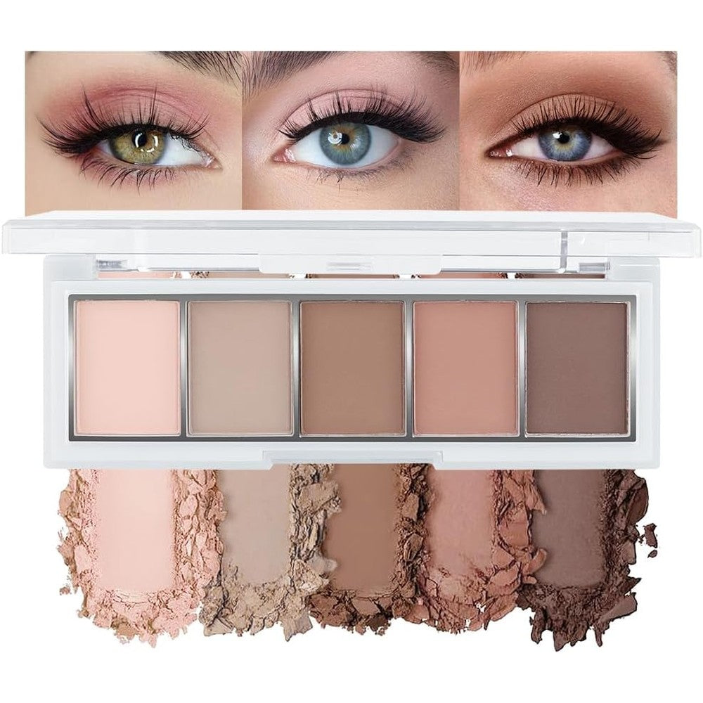 Yamobi Hxssll 5-Color Matte Nude Eyeshadow Palette front view
