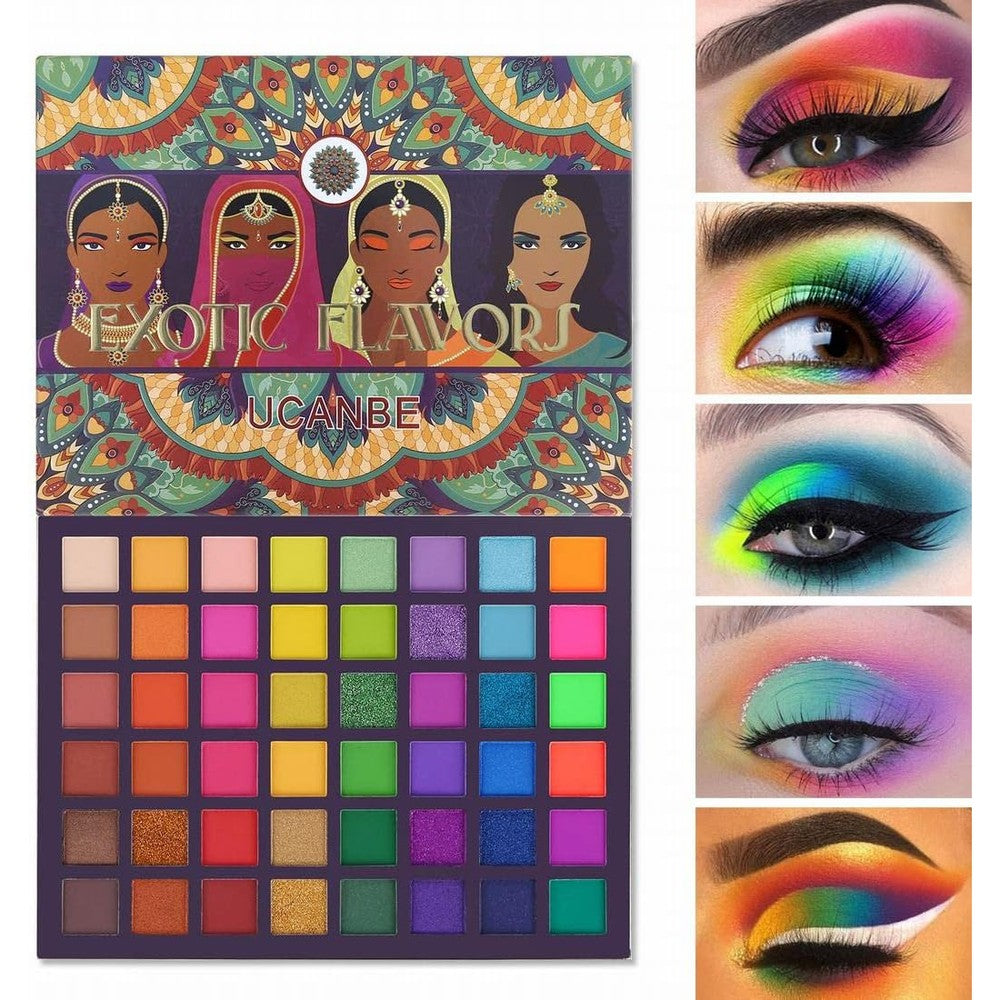 UCANBE Exotic Flavors 48 Color Eyeshadow Palette front view