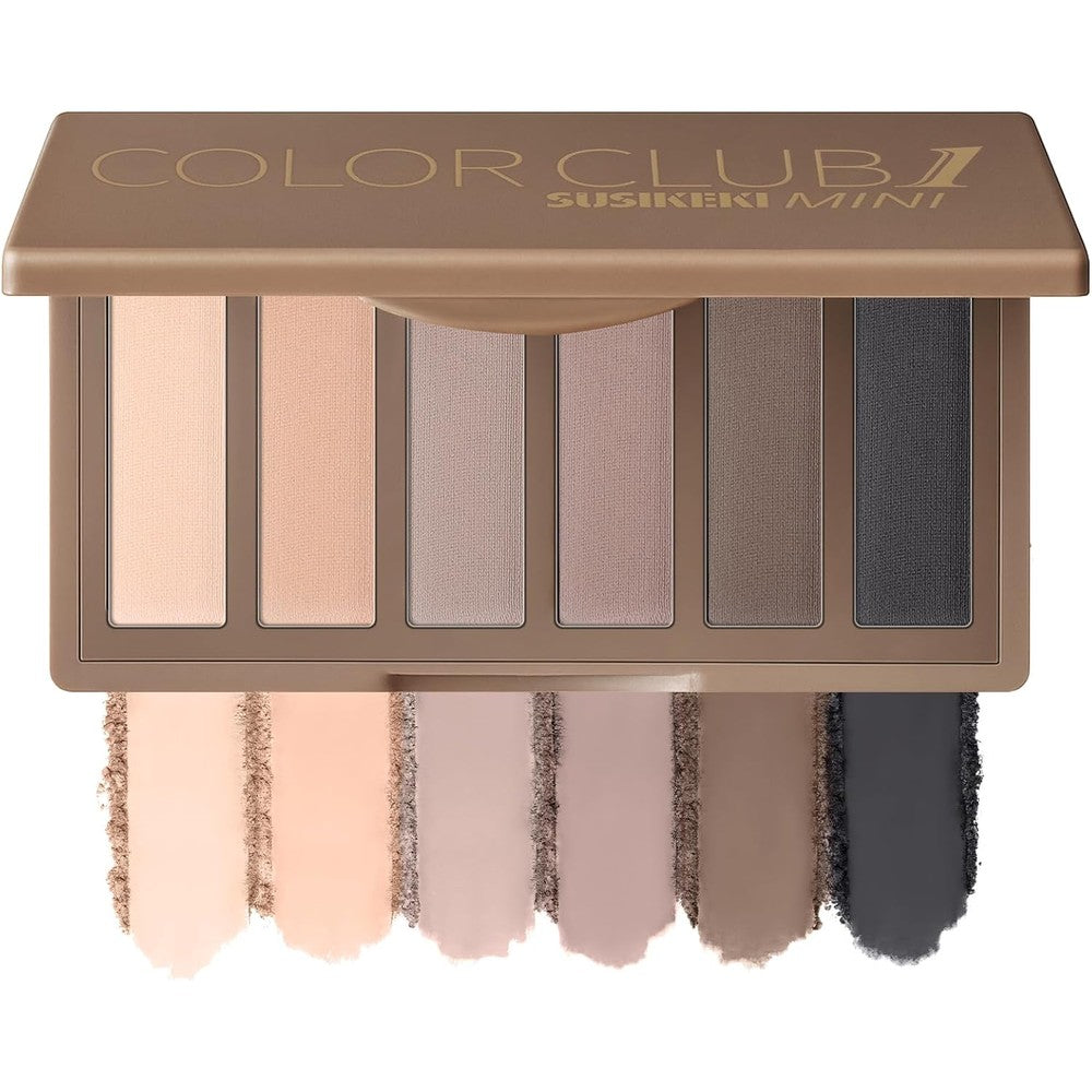 Susikeki 6 Colors Mini Eyeshadow Palette front view neutral shades