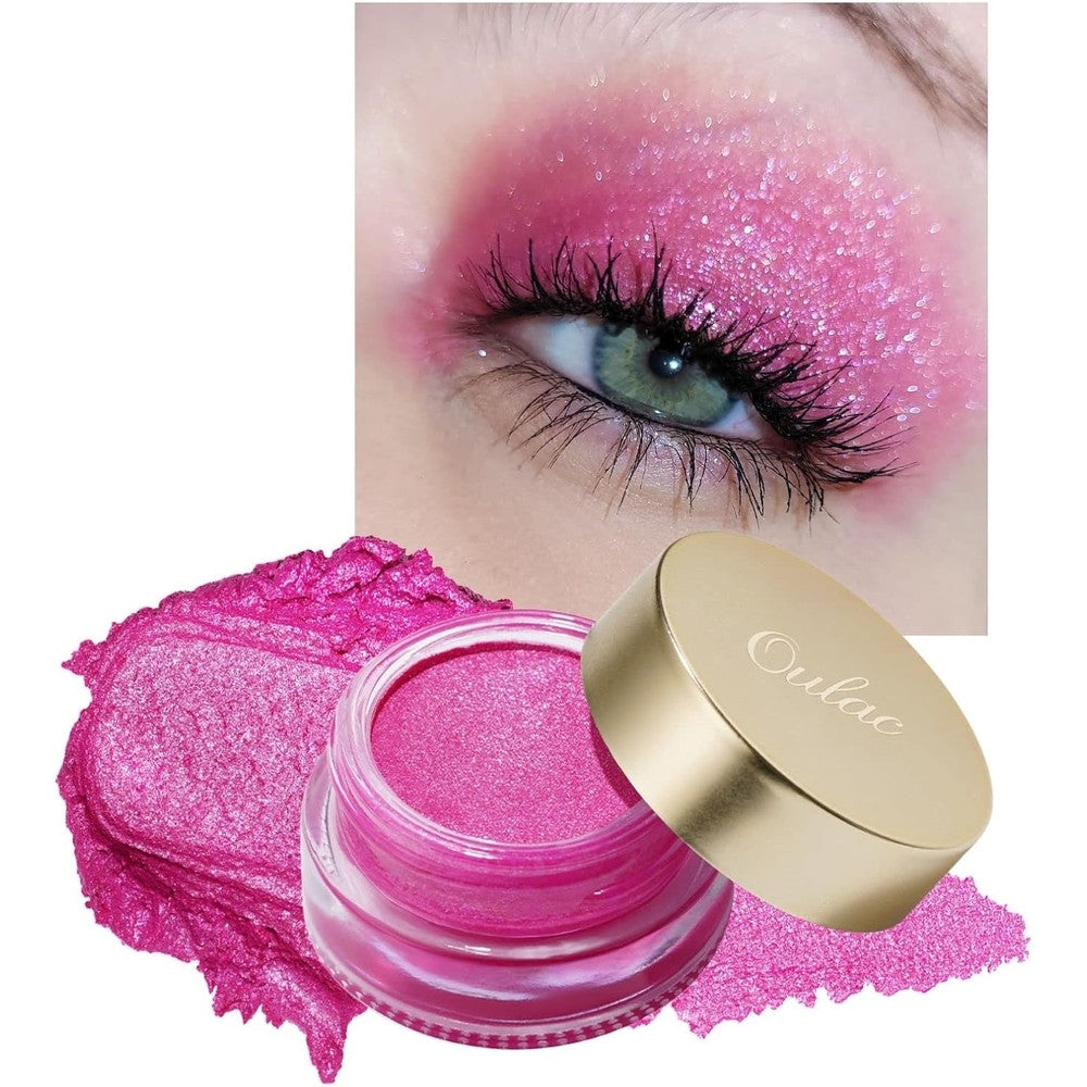 Oulac Hot Pink Cream Eyeshadow and Highlighter front view