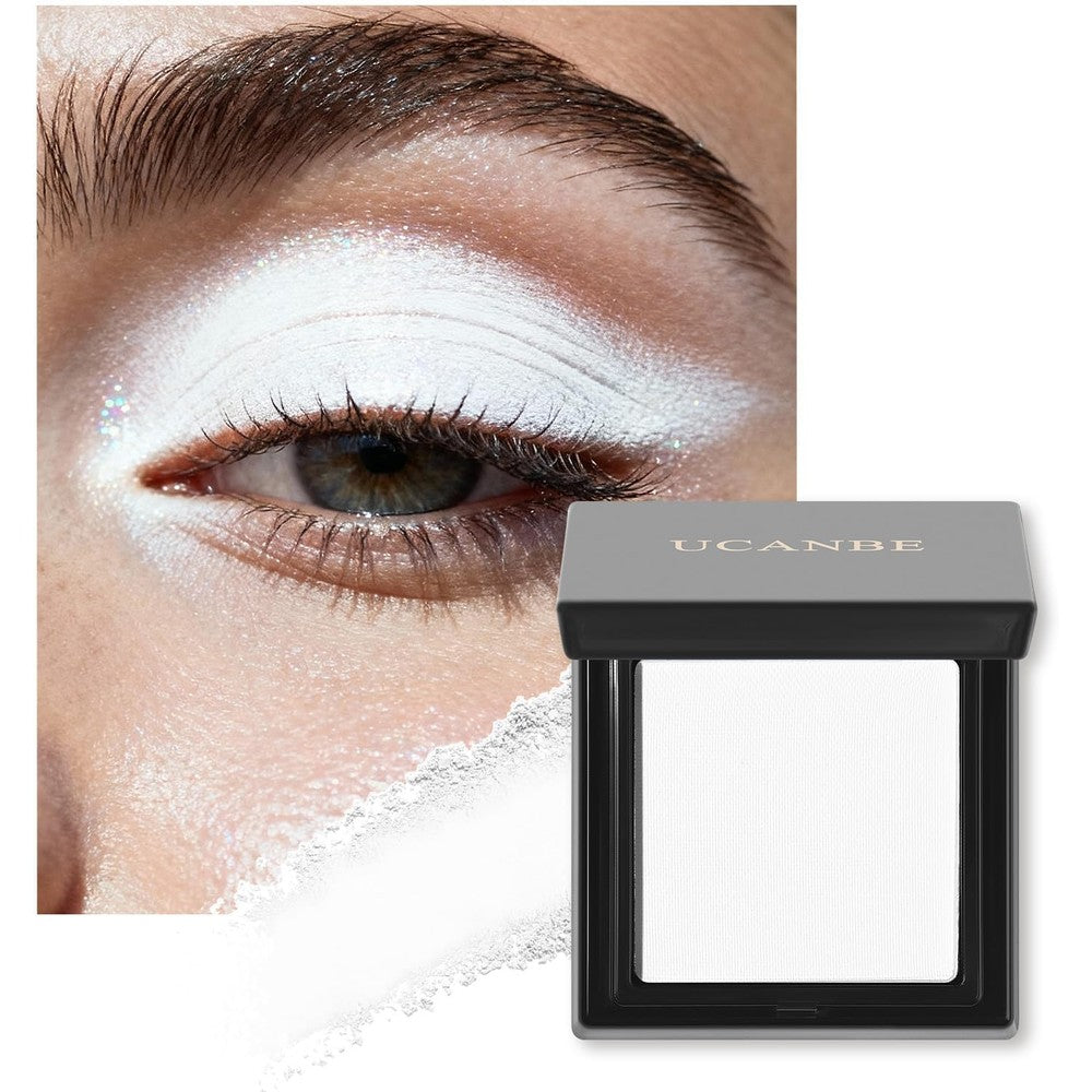Ucanbe White Single Eyeshadow Palette front view professional makeup