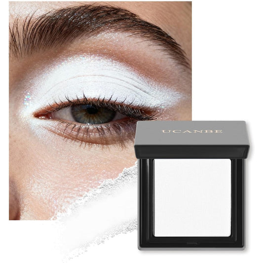 Ucanbe White Single Eyeshadow Palette front view professional makeup
