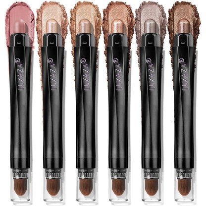 Luxaza Pro 6 piece neutral eyeshadow stick set front view