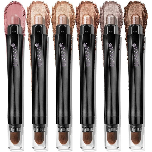 Luxaza Pro 6 piece neutral eyeshadow stick set front view