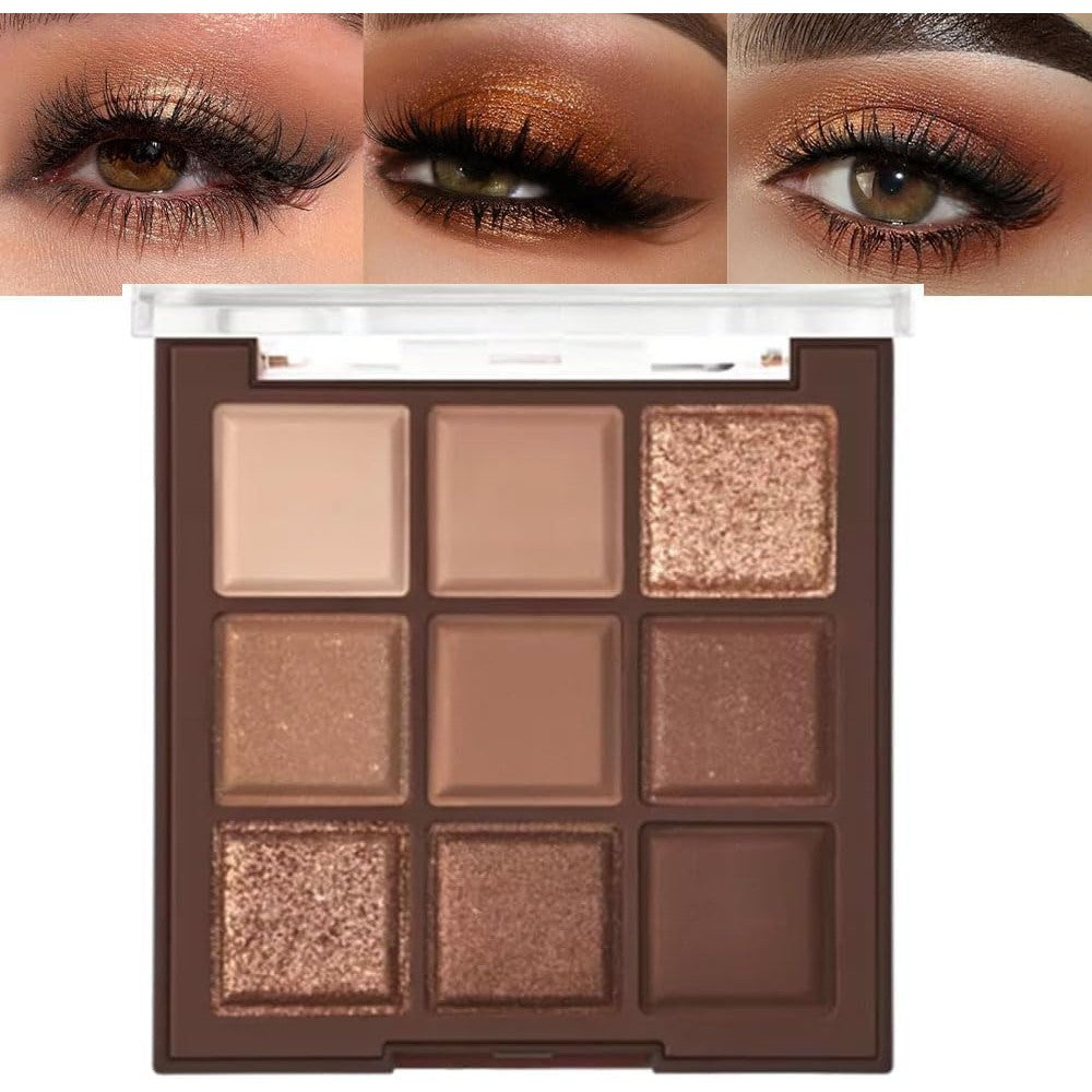 Cakaila Neutral Nude Brown Smokey Eye Shadow Palette front view