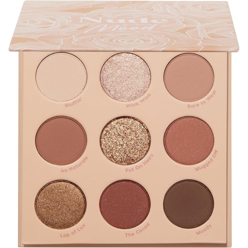 ColourPop nude mood eyeshadow palette with 9 brown and copper neutral shades
