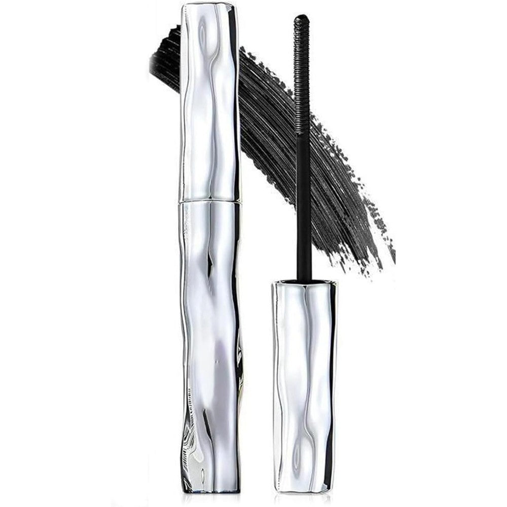 Generic steel tube eyelash primer front view showing the metallic silver packaging.
