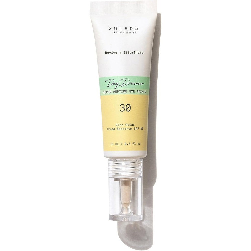 Solara Suncare Day Dreamer Super Peptide Eye Primer SPF 30 front view bottle
