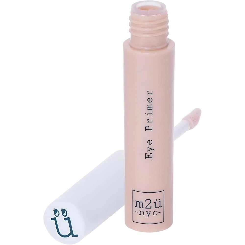 M2U NYC Hydrating Eye Primer front view packaging tube for crease free eyeshadow application