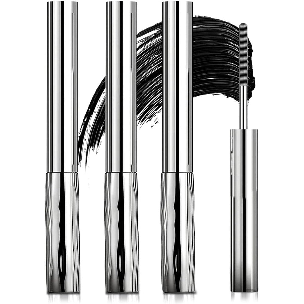 Ktouler Eyelash Primer three piece set front view showing sleek metallic silver tubes