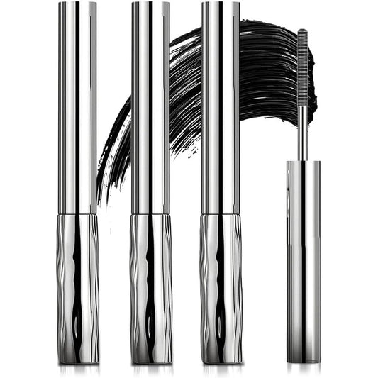 Ktouler Eyelash Primer three piece set front view showing sleek metallic silver tubes