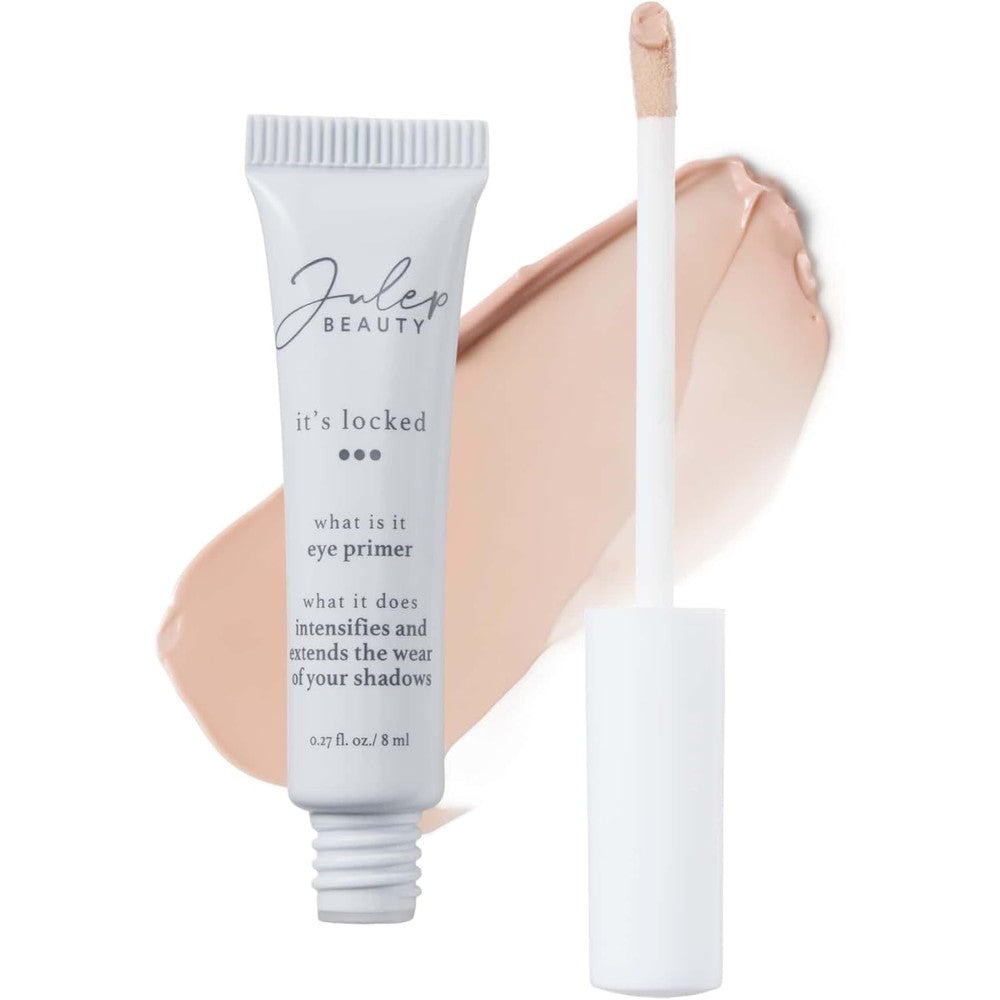 Julep Its Locked Eyeshadow Primer front view tube with applicator