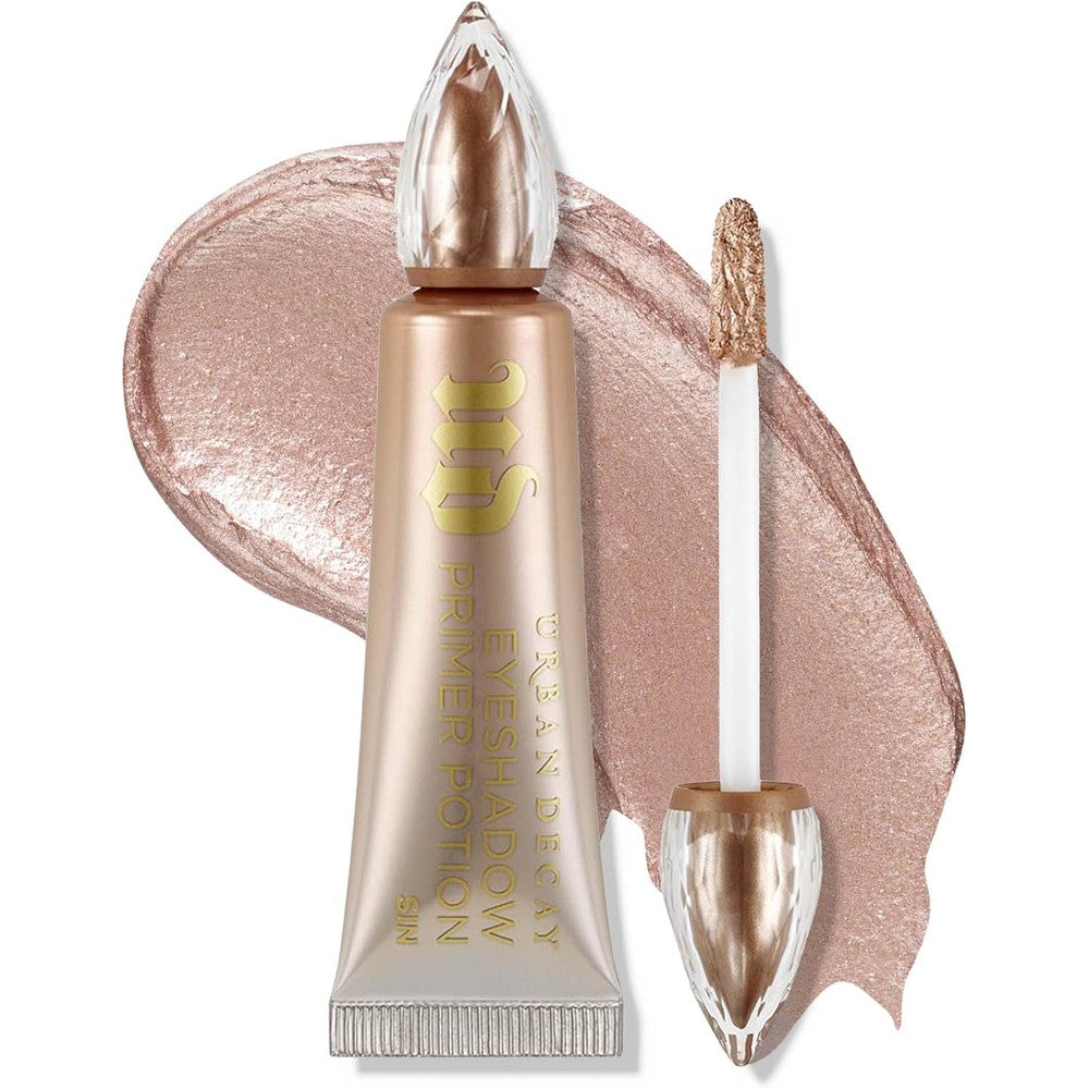 Urban Decay Shimmer Eyeshadow Primer Potion Sin front view packaging tube.