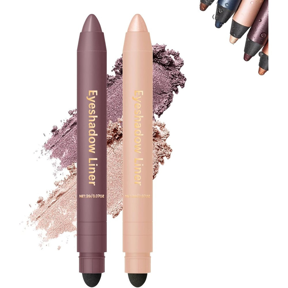 FLCRSN 2-in-1 Plum Eyeshadow Stick and Eyeliner Duo front view