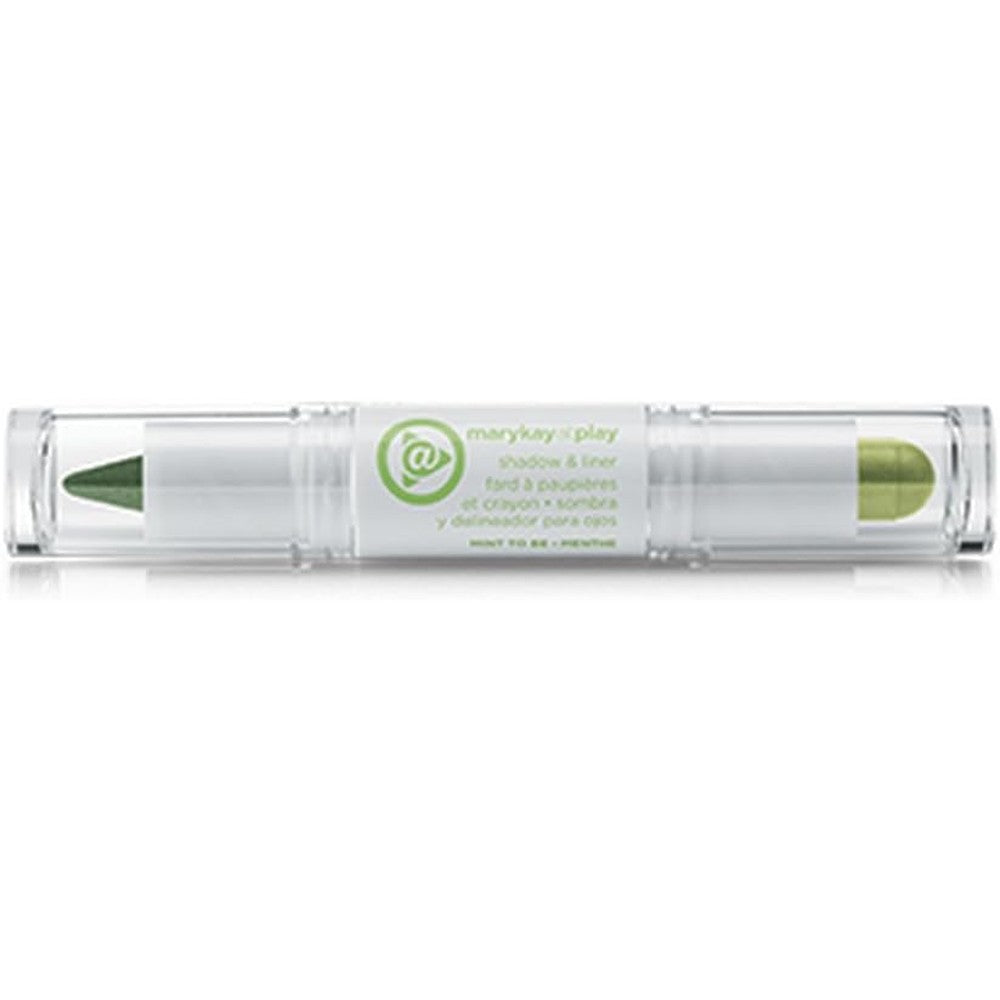 Mary Kay At Play Shadow and Liner in Mint To Be dual tip eye pencil front view