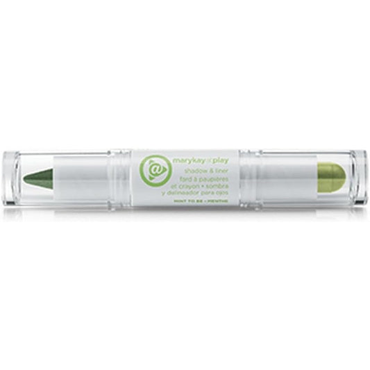 Mary Kay At Play Shadow and Liner in Mint To Be dual tip eye pencil front view