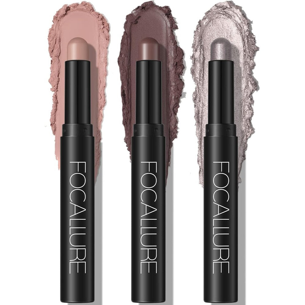 Focallure 3 Pieces Cream Eyeshadow Stick Set front view