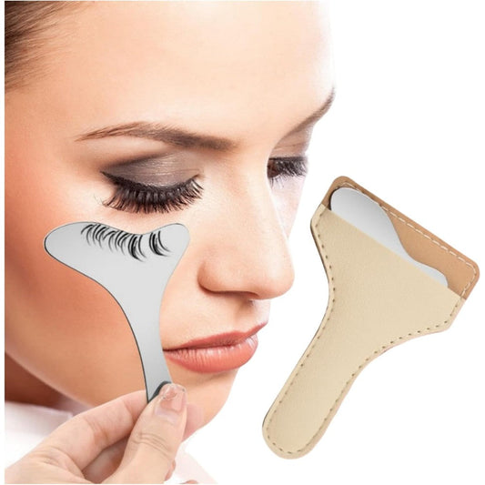 Hunqia 2-piece stainless steel eyeliner stencil tool set