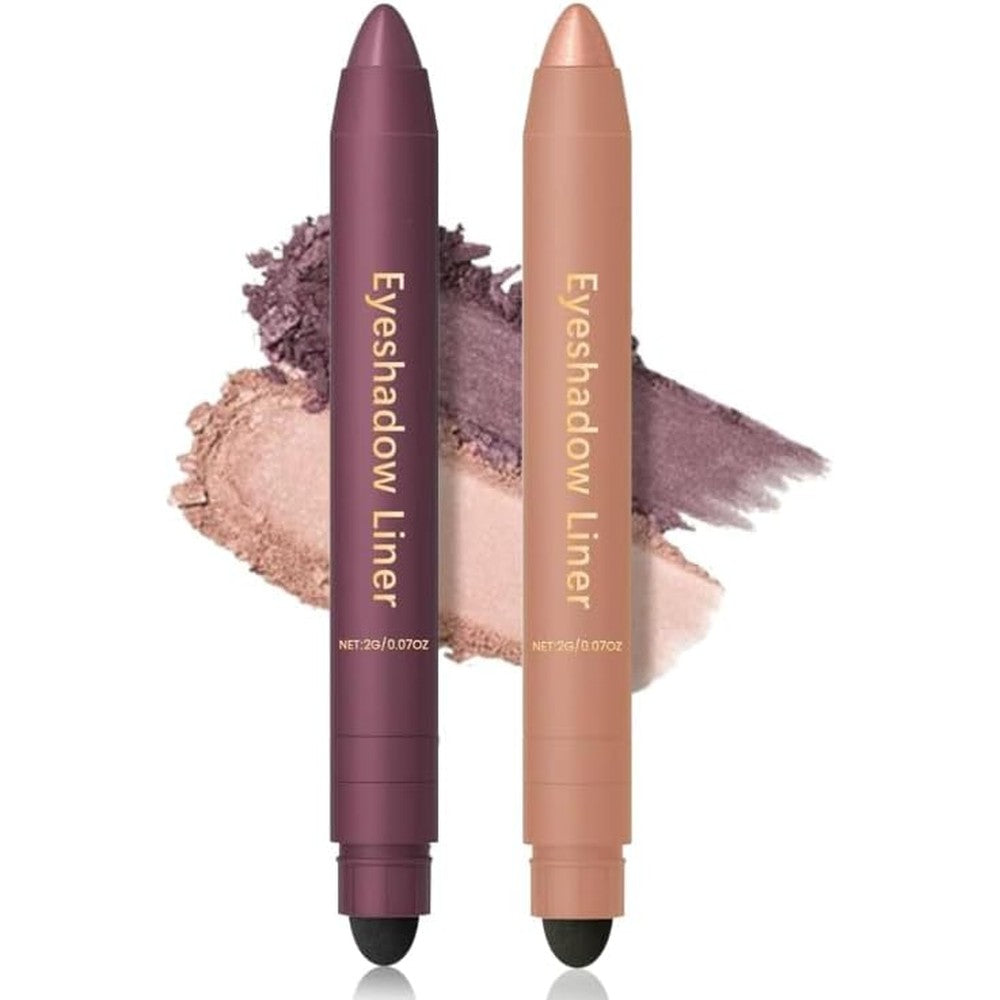 Linarts 2-in-1 Shadow Liner Plum and Champagne Gold front view