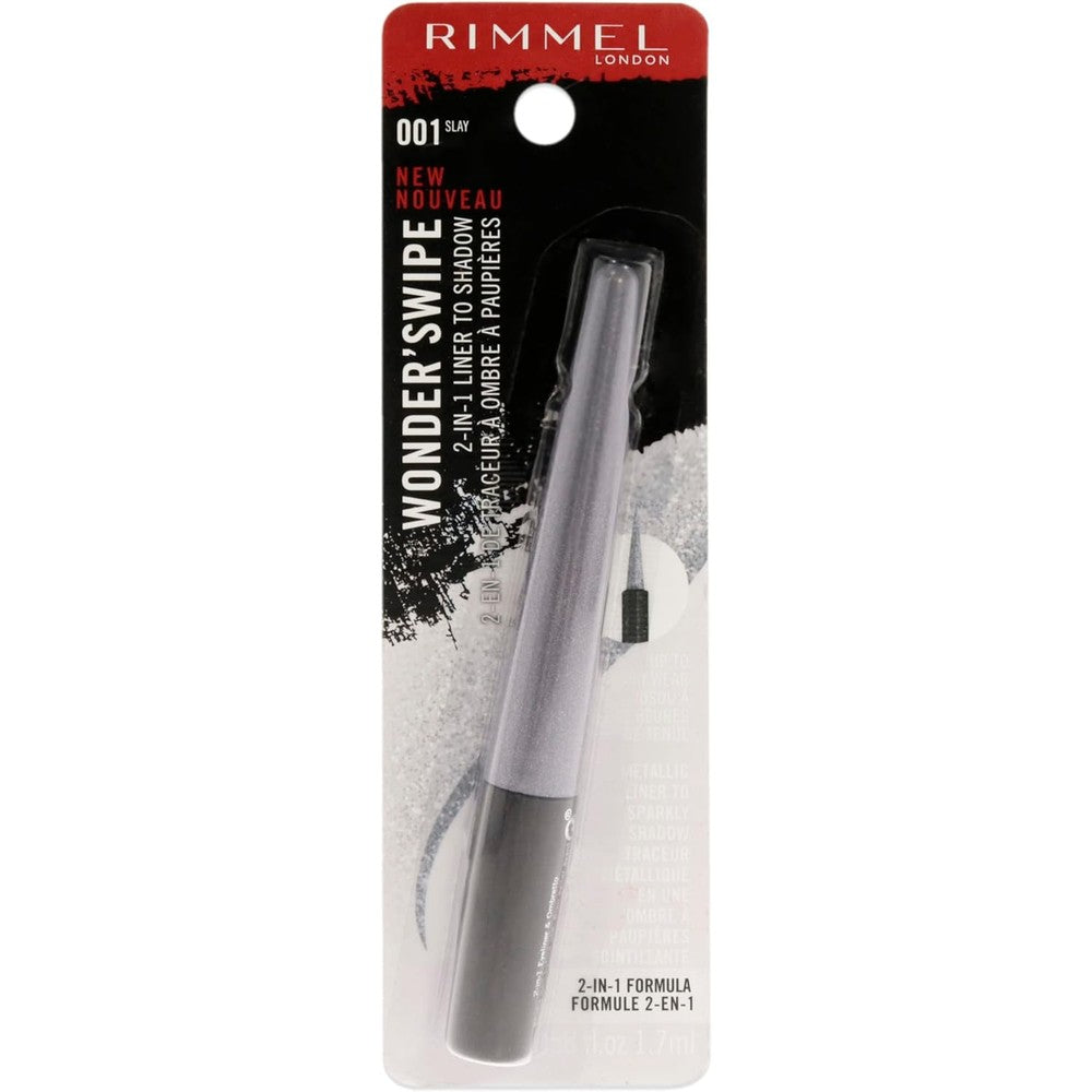 Rimmel London Wonder Swipe 2-In-1 Liner To Shadow 001 Slay Metallic Eyeliner And Eyeshadow 1.7 Milliliters - Image 1