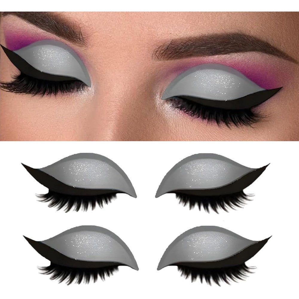 Generic lazy eye shadow eyelash patch front view grey
