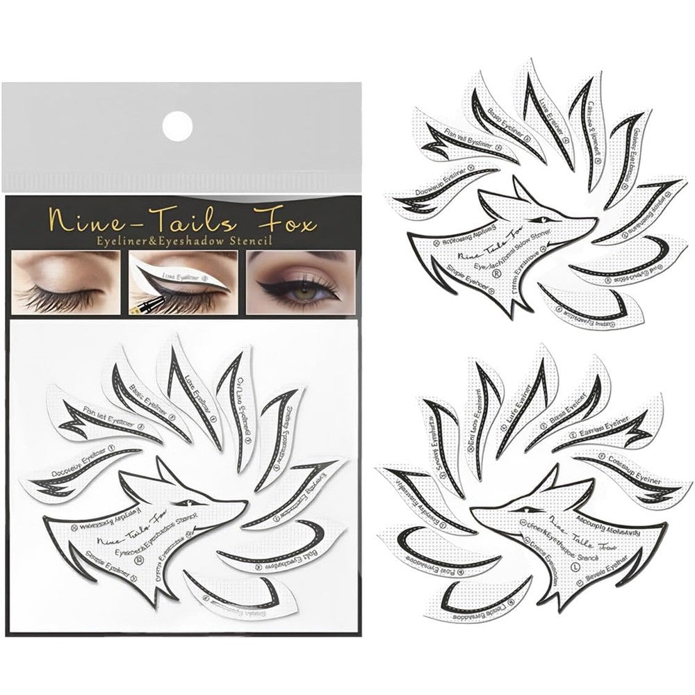 Chrbdonica Eyeliner And Eyeshadow Stencil Stickers, 12 Pairs Reusable Templates For Perfect Fox Eye And Winged Makeup Application - Image 1