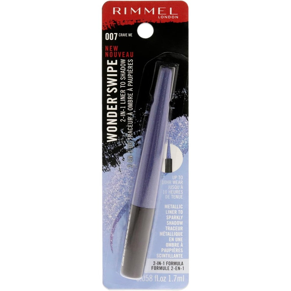 Rimmel London Wonder Swipe 2-in-1 Liner to Shadow 007 Crave Me front view