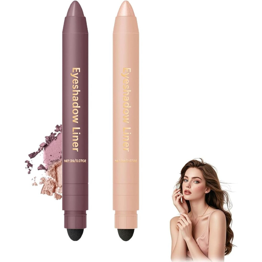 Hdfdreo 2 in 1 eyeliner and eyeshadow stick in Plum shade