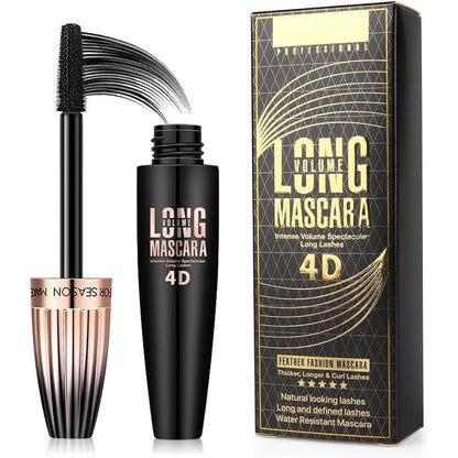 FGHJ 4D Silk Fiber Lash Mascara front view packaging showcasing the sleek black tube.