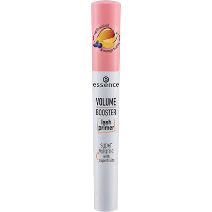 Essence Cosmetics Volume Booster Lash Primer Mascara front view packaging for lash volume