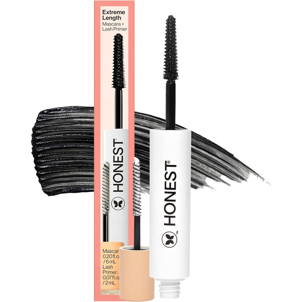 Honest Beauty 2 in 1 Extreme Length Mascara and lash primer in black