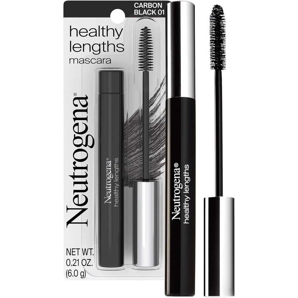 Neutrogena Healthy Lengths Mascara in Carbon Black front view of the packaging tube