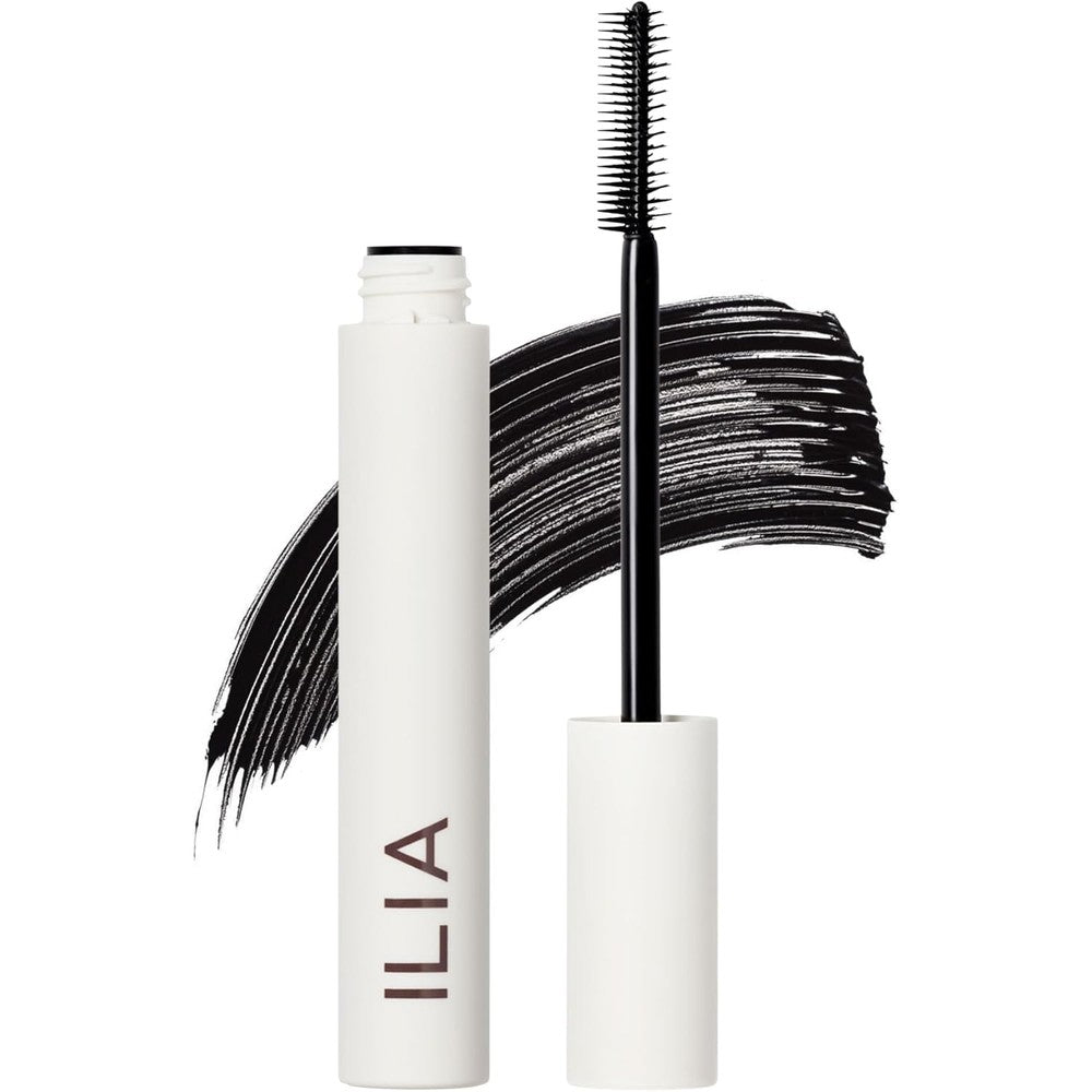 ILIA Limitless Lash Mascara After Midnight front view on a clean studio background showcasing the clean beauty packaging.