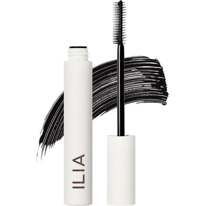 ILIA Limitless Lash Mascara After Midnight front view on a clean studio background showcasing the clean beauty packaging.