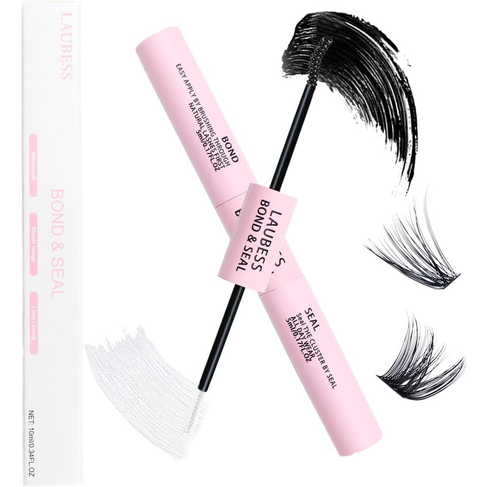 LAUBESS Lash Bond And Seal Mascara front view showcasing the double ended tube packaging