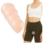 SHORDY camel toe concealer front view showing small and large reusable silicone inserts
