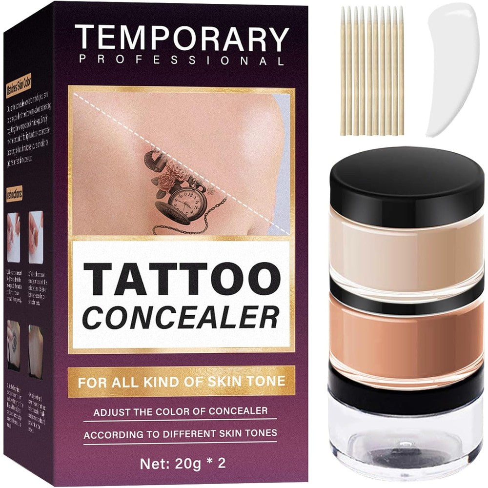 HIPFATE professional tattoo cover up concealer kit front view packaging