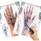 Torbers reusable henna tattoo practice boards front view showing dual skin tones