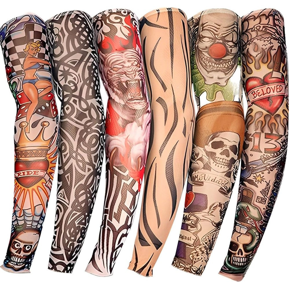 Yariew tattoo sleeves set of 6 front view for men