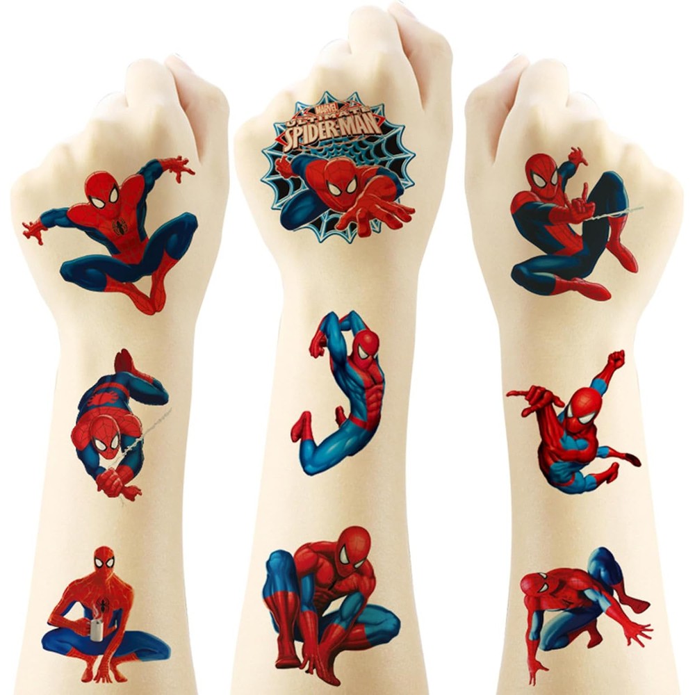 Meet Holiday Spider-Man temporary tattoos 20 sheets front view