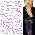 Zgdyi UV glow demon energy temporary tattoos front view