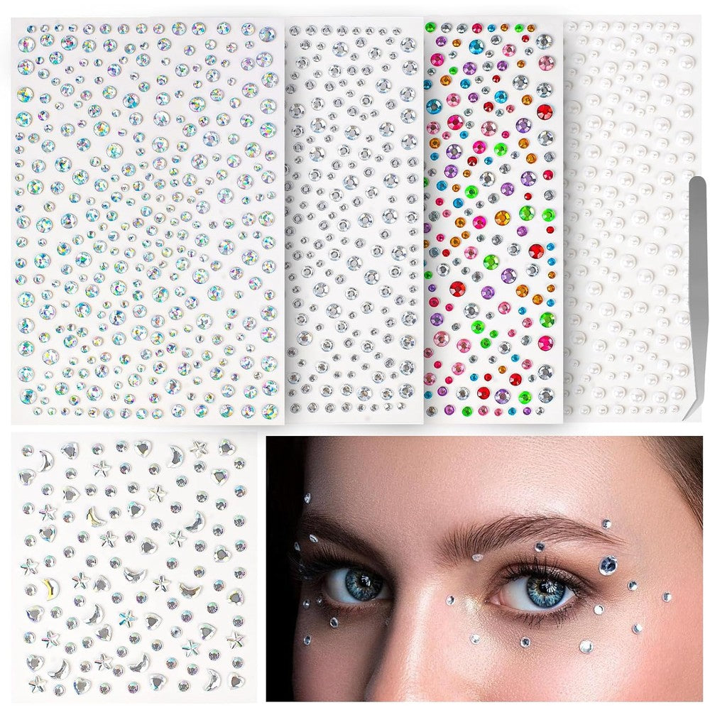 Vivinin 1465P Face Gems and hair rhinestones set front view