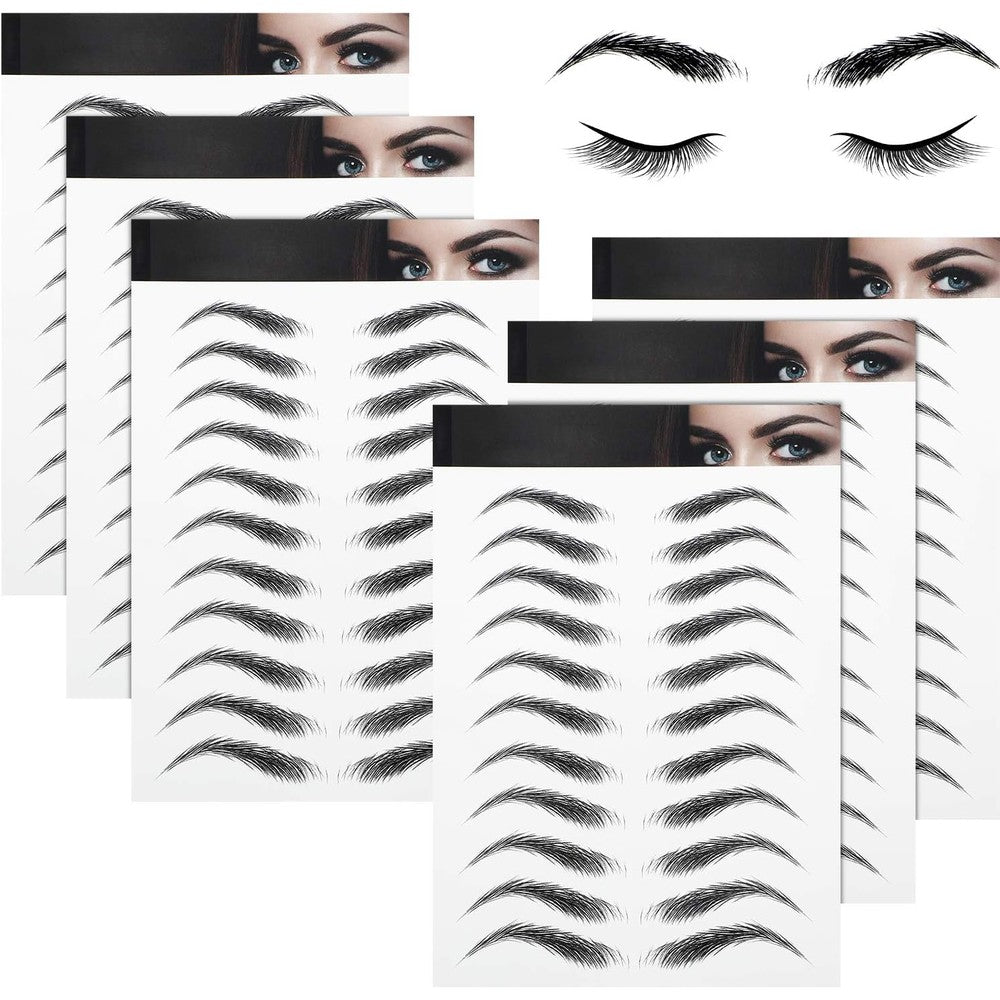 Blulu 4D hair-like waterproof eyebrow tattoo stickers front view