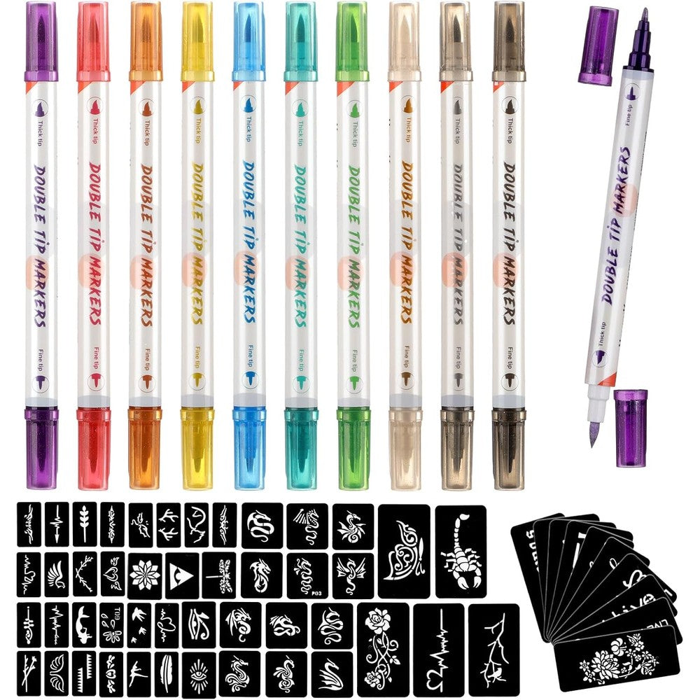 Hawink temporary tattoo markers kit front view