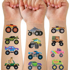 Charlent Monster Trucks Temporary Tattoo For Kids, 10 Sheets Fake Tattoos For Boys Party Favors, Goodie Bag Stuffers, And Birthday Supplies Decorat... - Image 1
