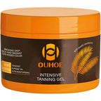 Bupposes brown intensive tanning gel front view orange tub