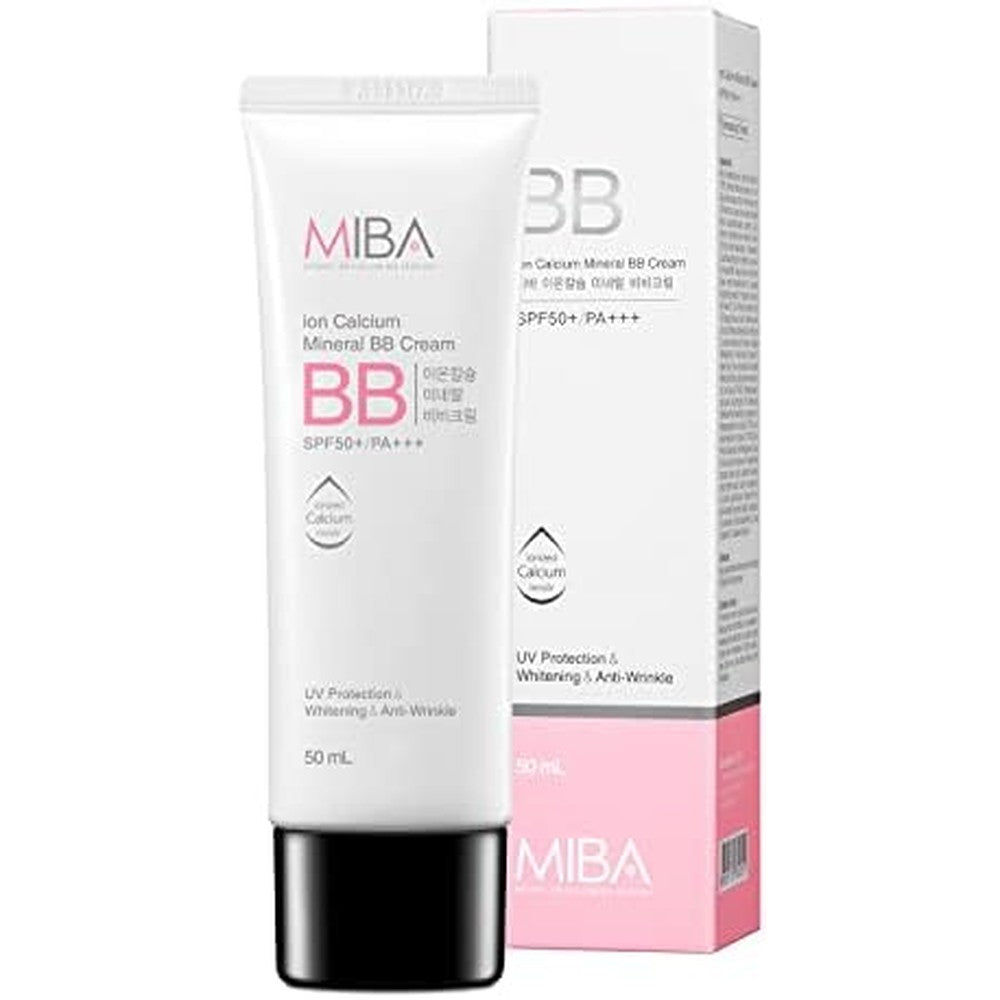 Miba Ion Calcium Mineral BB Cream front view packaging for flawless coverage