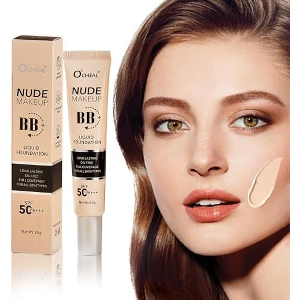 O'CHEAL BB Cream SPF 50 tube for full coverage foundation makeup