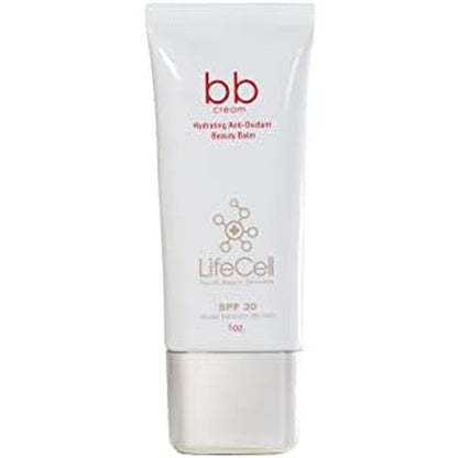 LifeCell Hydrating Antioxidant SPF 30 Tinted BB Cream Medium front view authentic physical sunscreen packaging