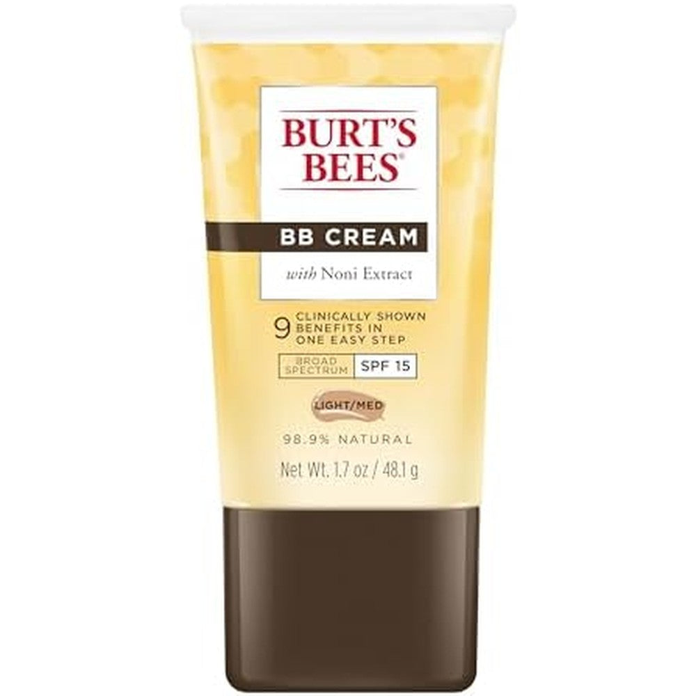 Burt's Bees BB Cream Light to Medium front view of the tube showcasing the tinted moisturizer packaging.
